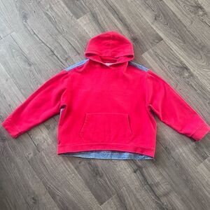 Zara Unique  Hooded Sweatshirt w/ Denim Jean Jacket Back Oversized Small